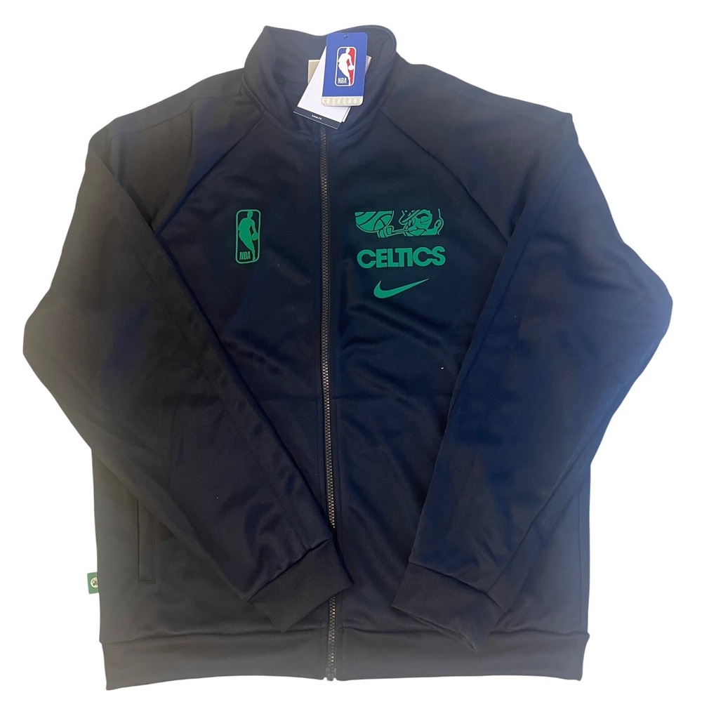 Nike Boston Celtics Track Jacket Mens Medium Black New NBA Basketball IB1500-010